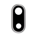 Support lentille iPhone 8 Plus – Argent – Compatible