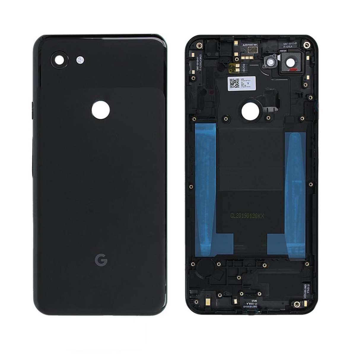 Vitre arrière Pixel 3a – Noir – Compatible Premium