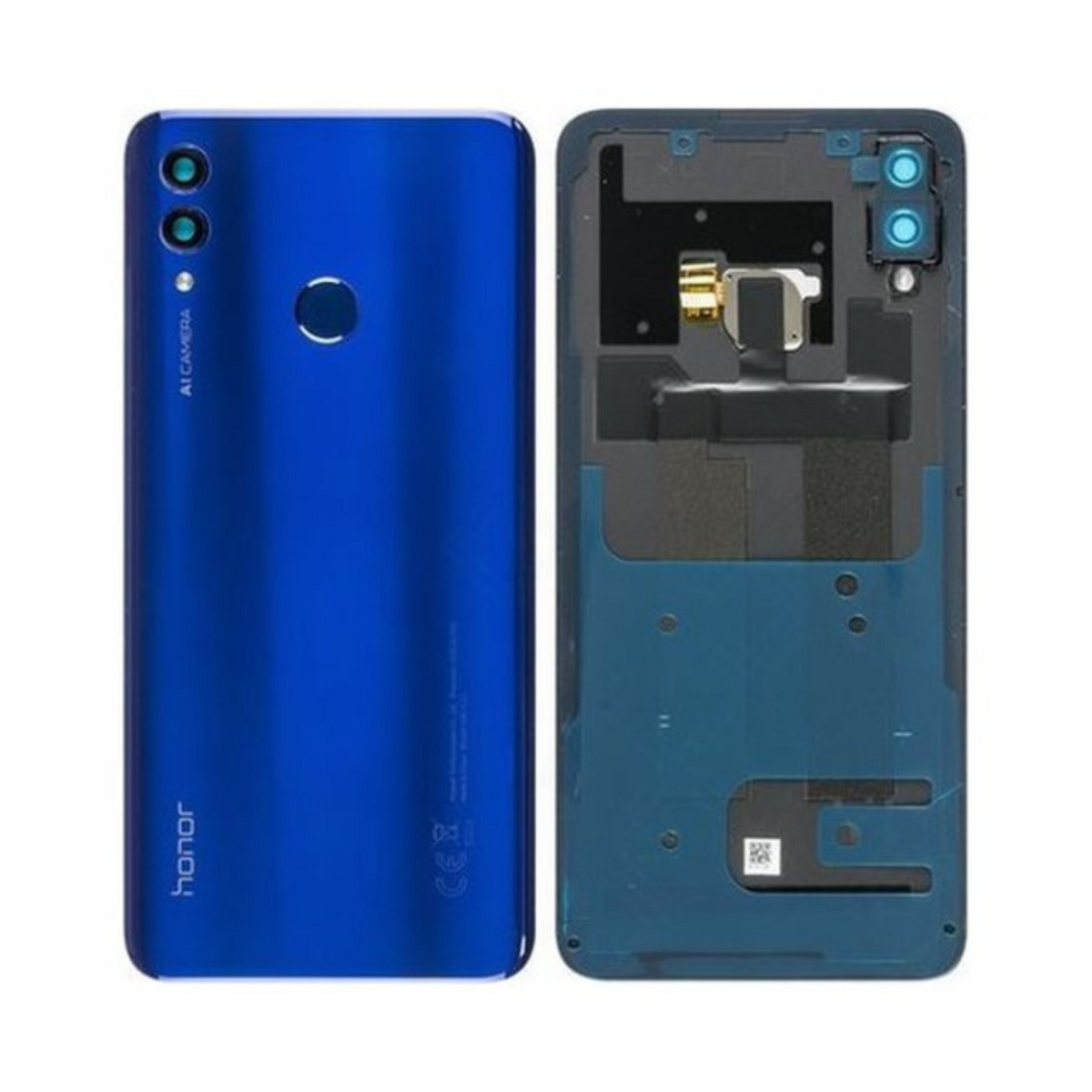 Vitre arrière Honor 10 Lite – Bleu saphir – Compatible Premium