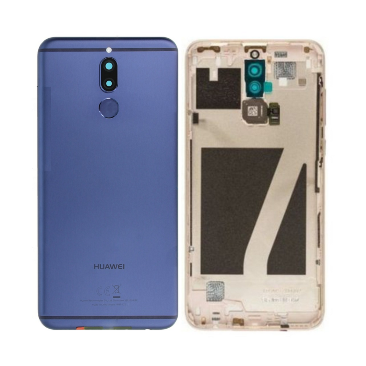 Vitre arrière Huawei Mate 10 Lite – Bleu – Compatible Premium