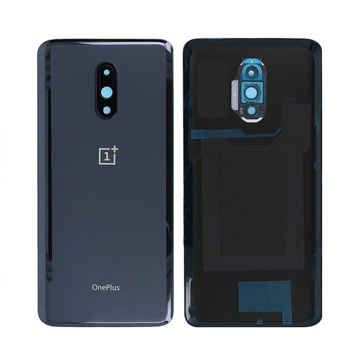 Vitre arrière OnePlus 7 Pro – Gris miroir – Compatible Premium