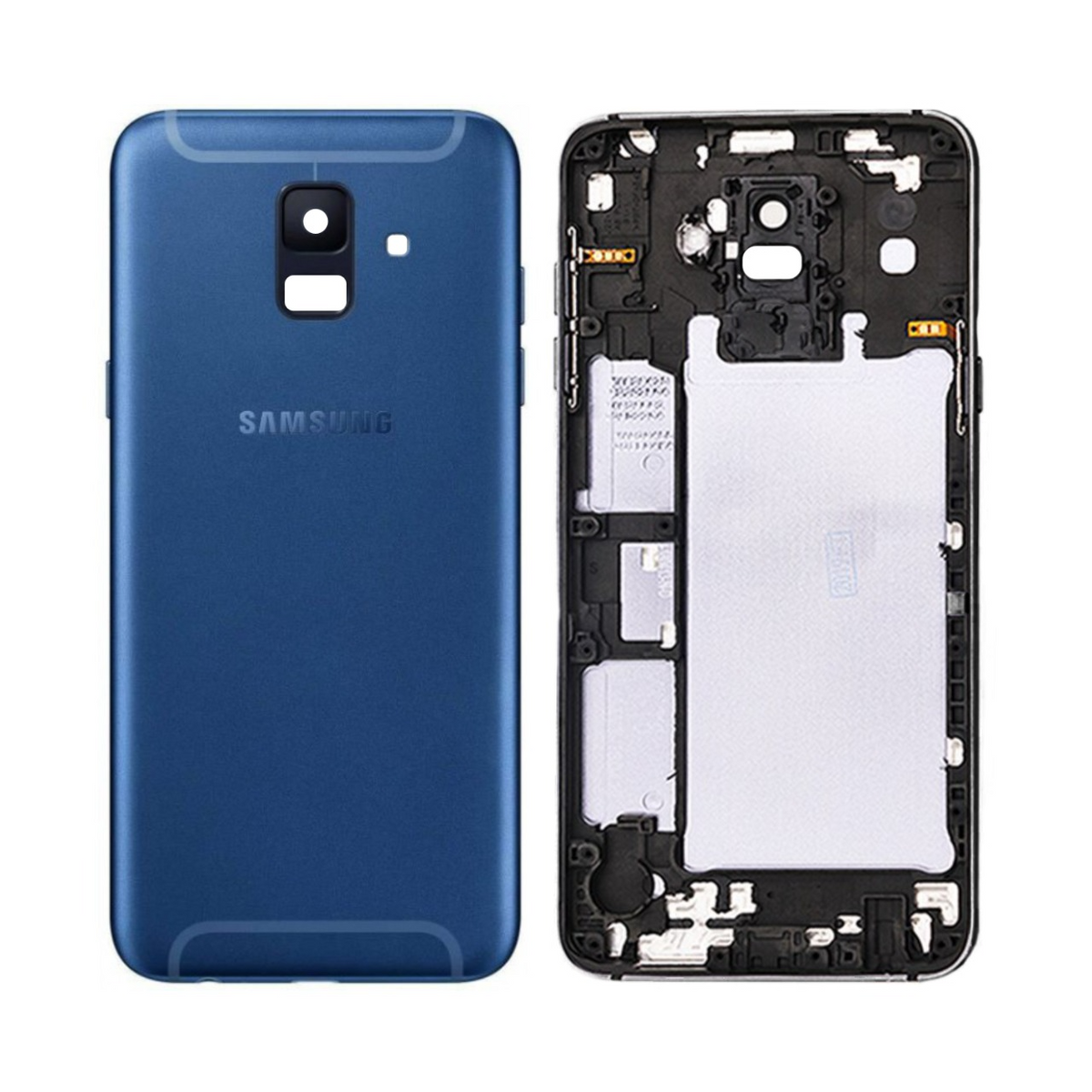 Vitre arrière Galaxy A6 2018 – Bleu – Compatible Premium
