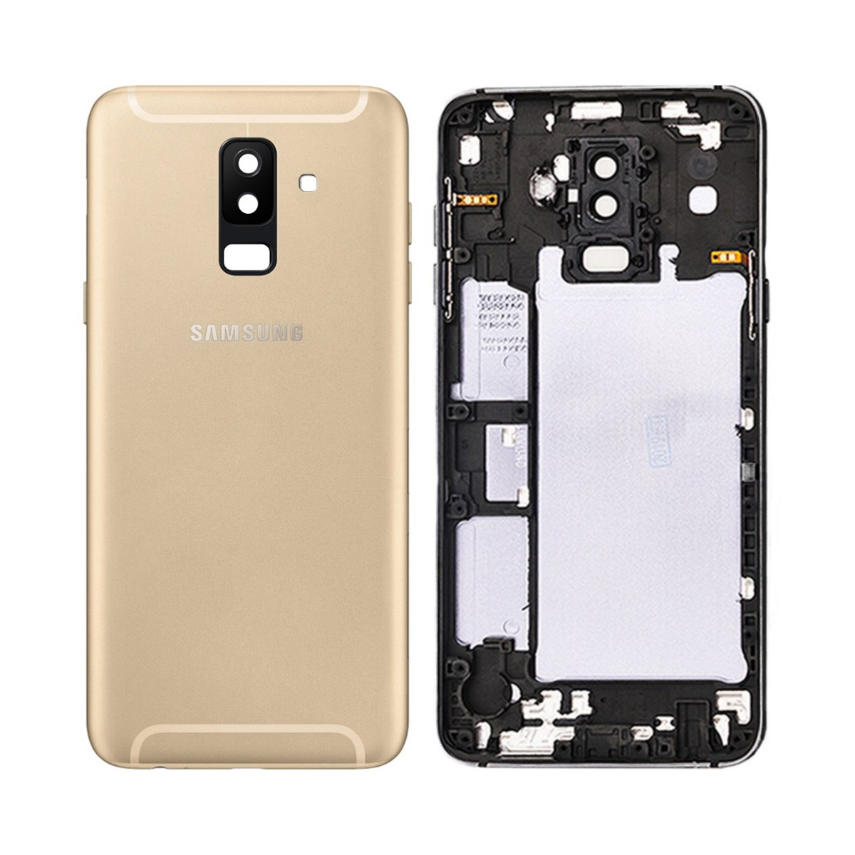 Vitre arrière Galaxy A6 Plus – Or – Compatible Premium