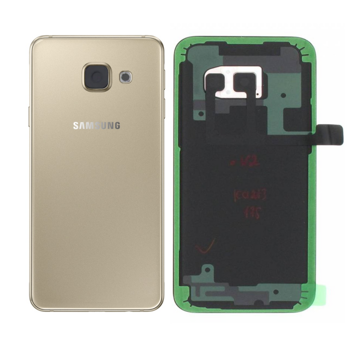 Vitre arrière Galaxy A3 2016 – Or – Compatible Premium
