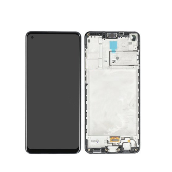 Écran complet avec châssis Galaxy A21S – Noir – Qualité d'origine