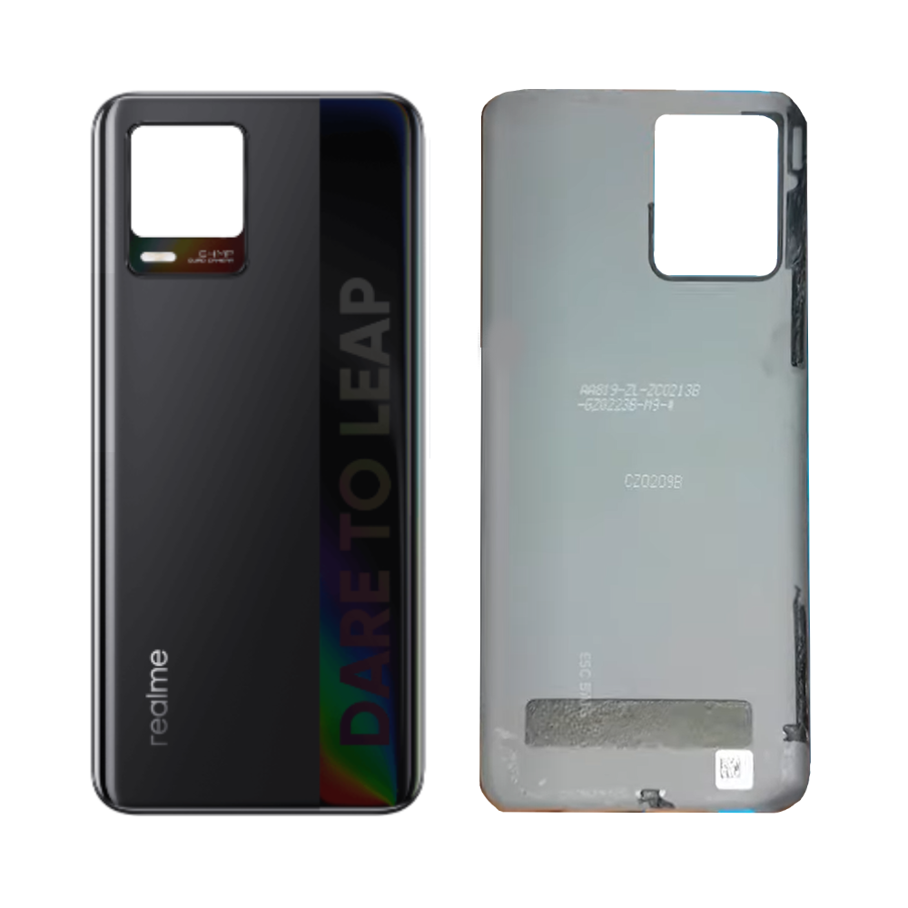 Vitre arrière Realme 8 – Noir cyber – Compatible Premium