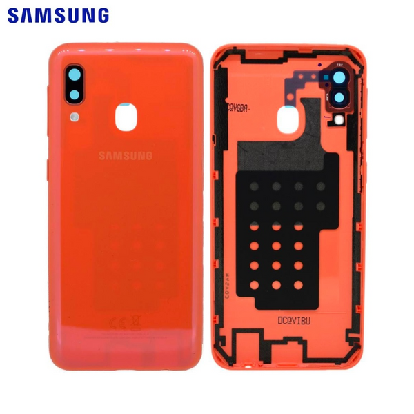 Vitre arrière Galaxy A20e – Corail – Original Samsung (Service Pack)