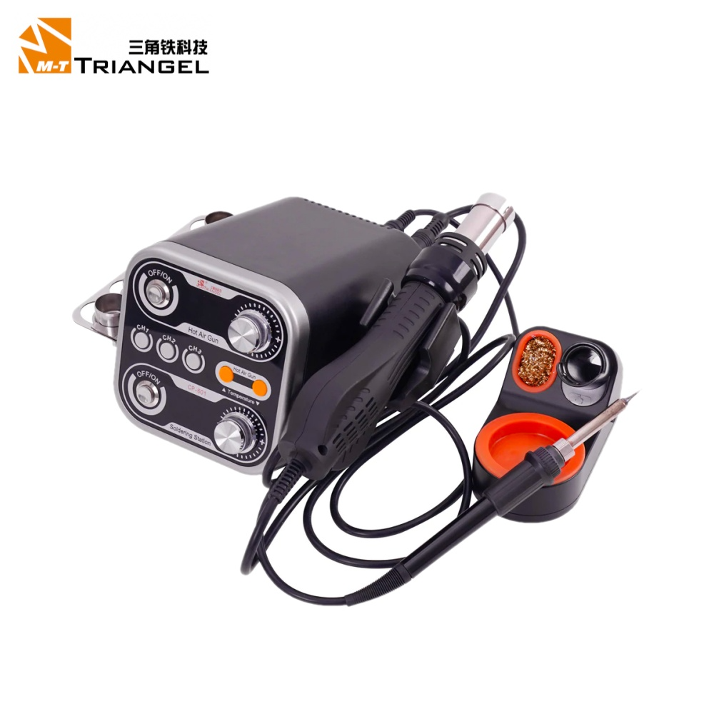 Station de Soudage 2 en 1 Fer + Air Chaud M-Triangel CP-601 760W