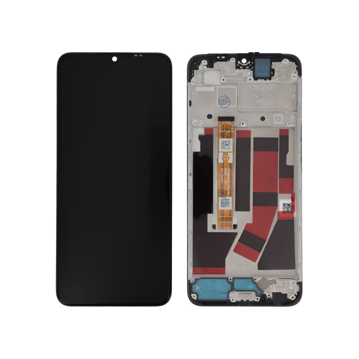 Écran complet Oppo A57 – Noir – Compatible LCD – avec châssis