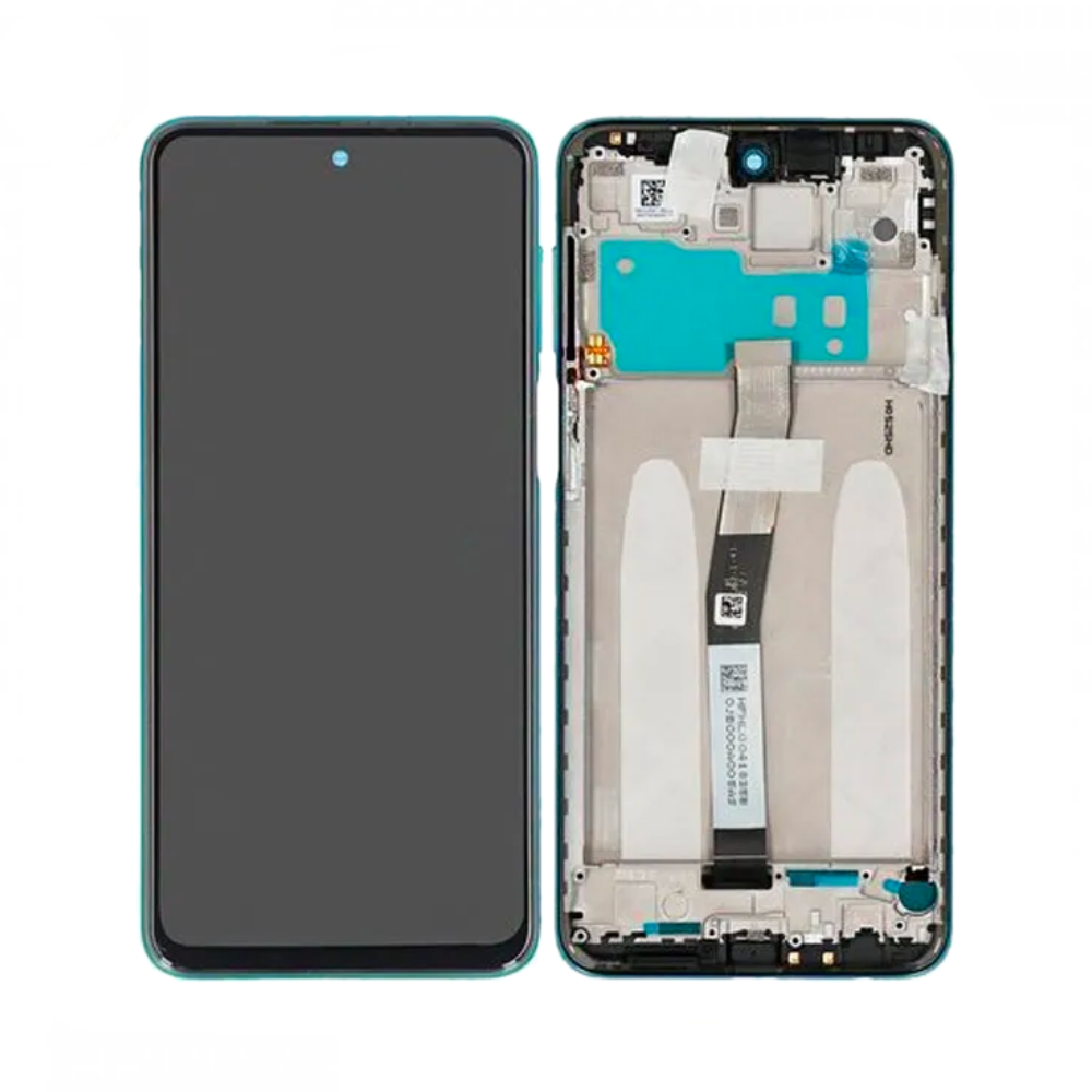 Écran complet avec châssis Xiaomi Redmi Note 9 Pro 4G – Vert tropical – Qualité d'origine
