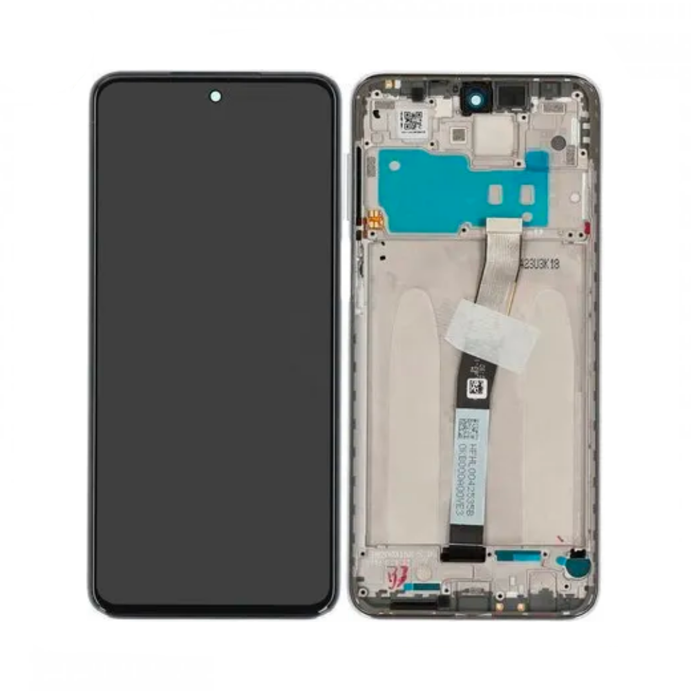Écran complet avec châssis Xiaomi Redmi Note 9 Pro 4G – Blanc – Qualité d'origine