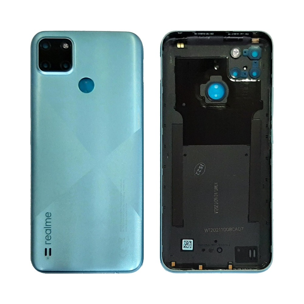 Vitre arrière Realme C21-Y – Bleu brume – Compatible Premium