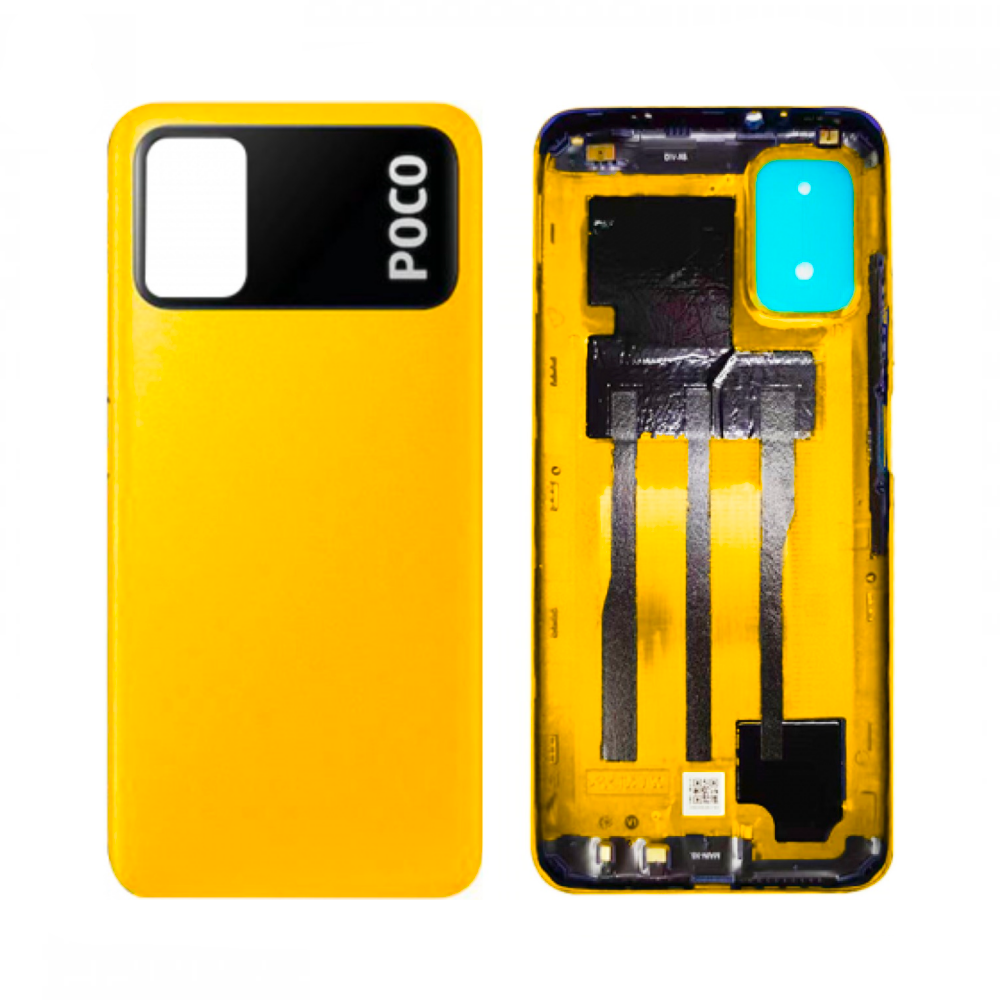 Vitre arrière Xiaomi Poco M3 – Jaune Poco – Compatible Premium