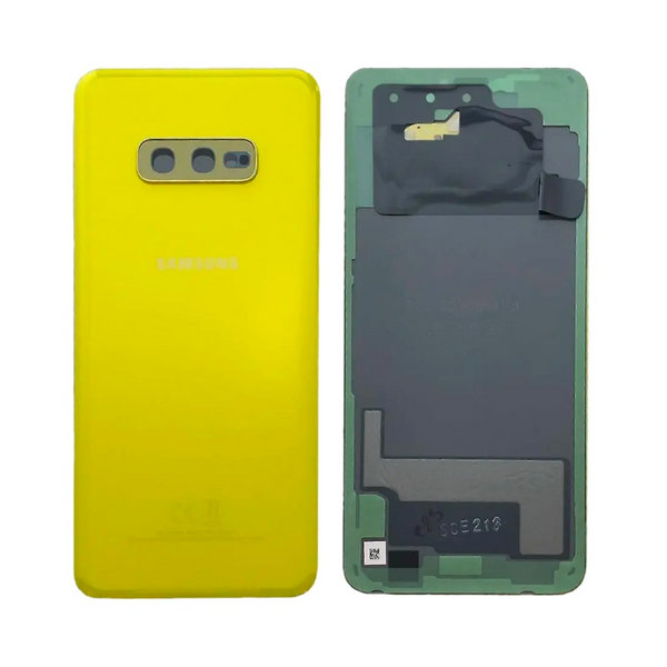 Vitre arrière Galaxy S10e – Jaune – Compatible Premium