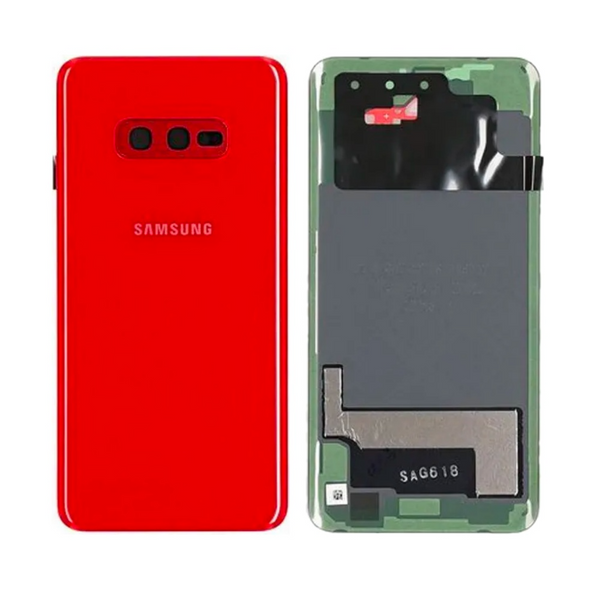 Vitre arrière Galaxy S10e – Rouge – Compatible Premium