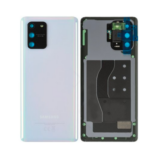 Vitre arrière Galaxy S10 Lite – Blanc prismatique – Compatible Premium