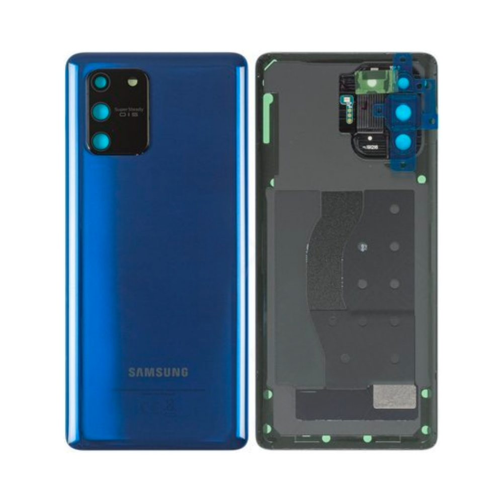 Vitre arrière Galaxy S10 Lite – Bleu prismatique – Compatible Premium