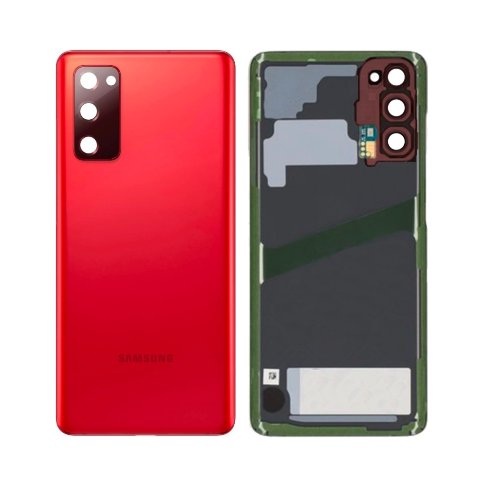 Vitre arrière Galaxy S20 FE 5G / Galaxy S20 FE 4G – Rouge – Compatible Premium