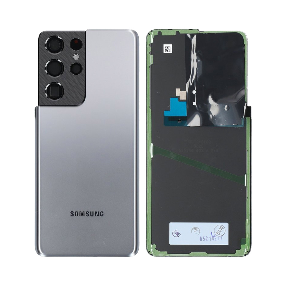 Vitre arrière Galaxy S21 Ultra 5G – Titane – Compatible Premium