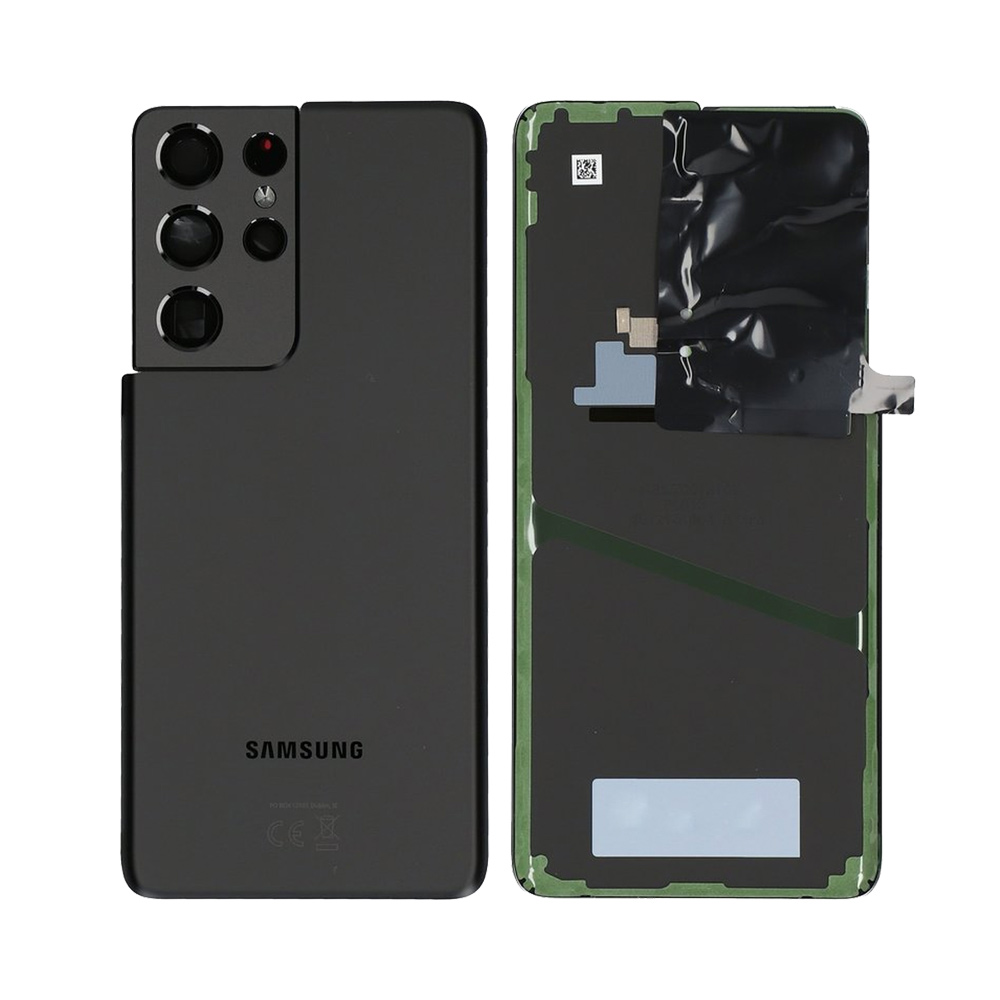 Vitre arrière Galaxy S21 Ultra 5G – Noir – Compatible Premium
