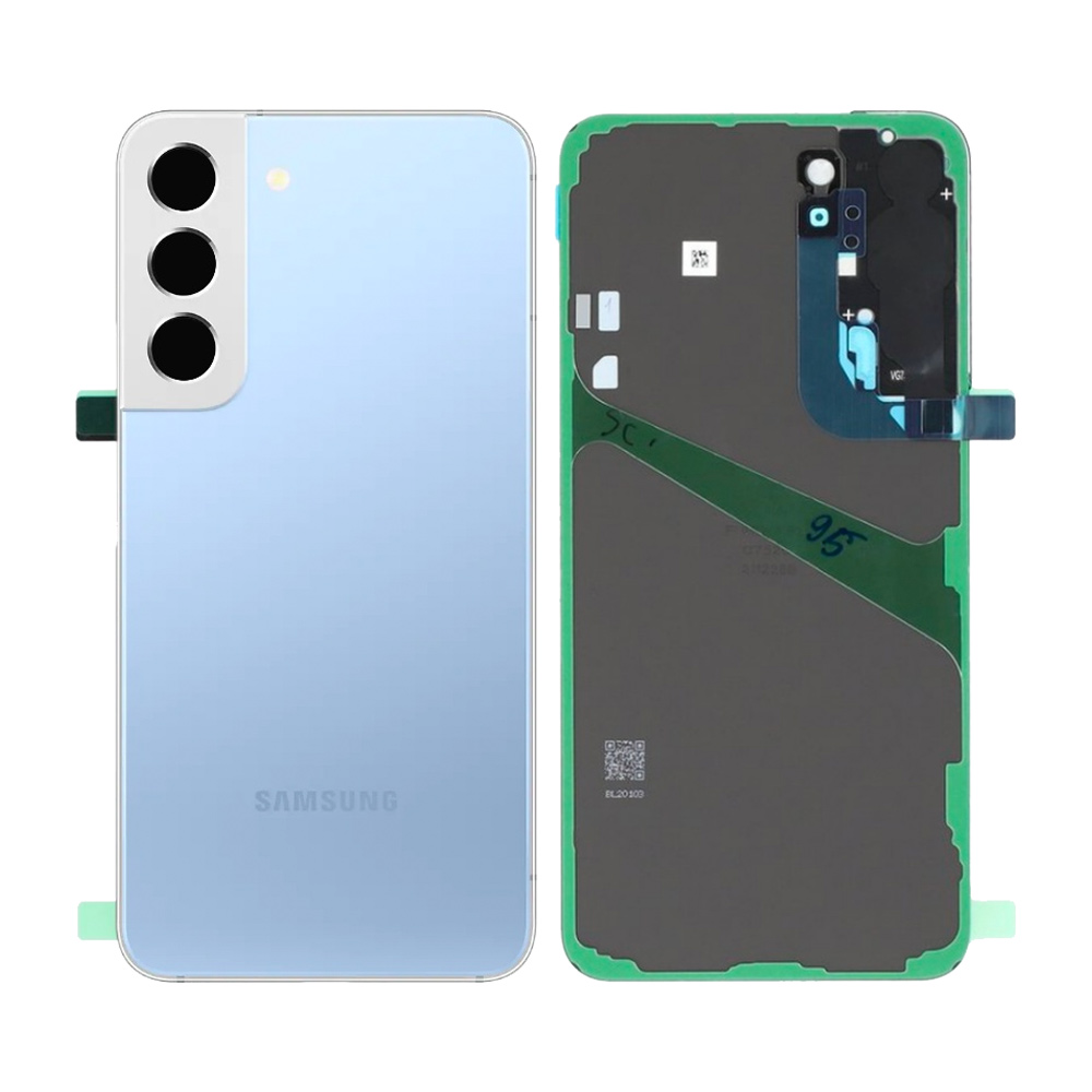 Vitre arrière Galaxy S22 Plus – Bleu ciel – Compatible Premium