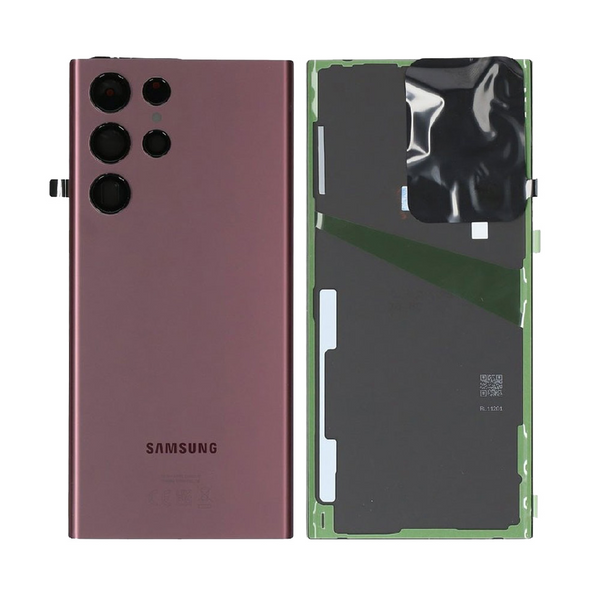 Vitre arrière Galaxy S22 Ultra – Bordeaux – Compatible Premium
