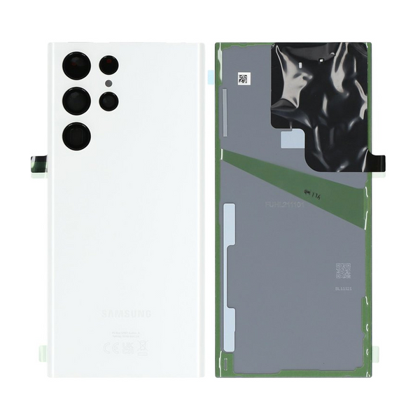 Vitre arrière Galaxy S22 Ultra – Blanc – Compatible Premium