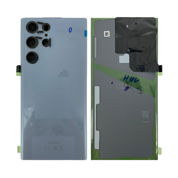Vitre arrière Galaxy S22 Ultra – Bleu ciel – Compatible Premium