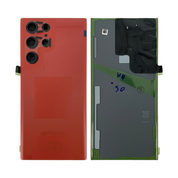 Vitre arrière Galaxy S22 Ultra – Rouge – Compatible Premium