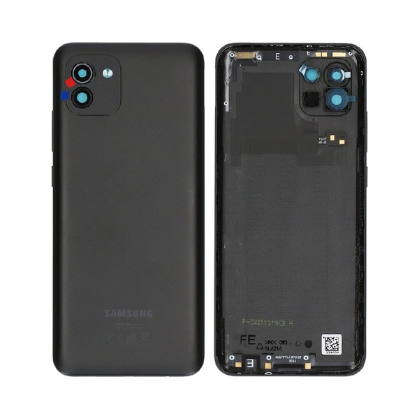 Vitre arrière Galaxy A03 – Noir – Compatible Premium