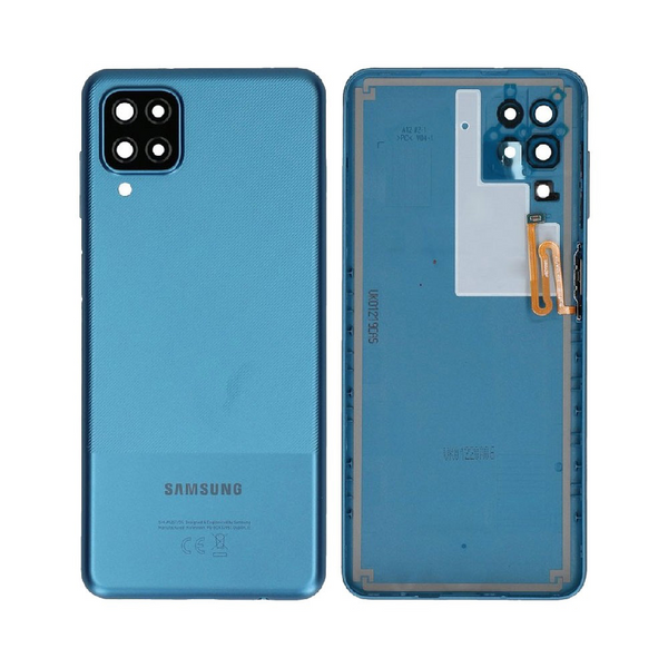 Vitre arrière Galaxy A12 – Bleu – Compatible Premium