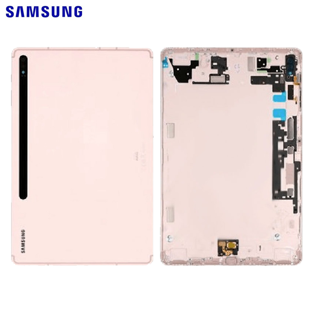 Vitre arrière Galaxy Tab S8 Plus 5G / Galaxy Tab S8 Plus Wi-Fi – Rose or – Original Samsung (Service Pack)