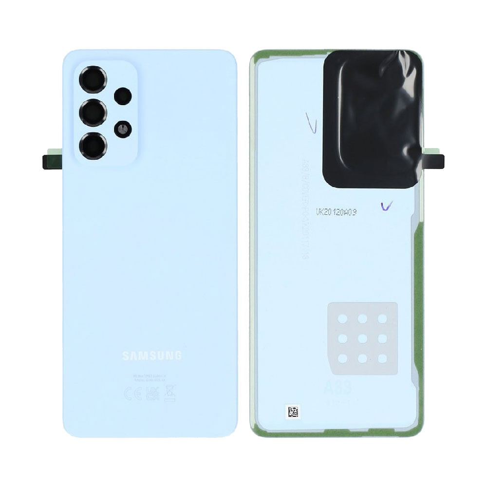 Vitre arrière Galaxy A33 5G – Bleu – Compatible Premium