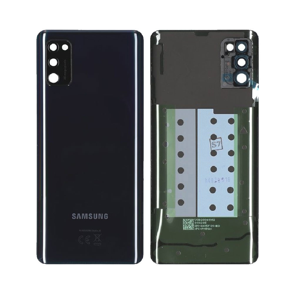 Vitre arrière Galaxy A41 – Noir – Compatible Premium