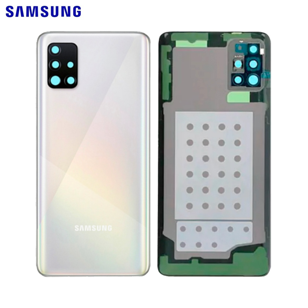 Vitre arrière Galaxy A51 – Blanc prismatique – Original Samsung (Service Pack)