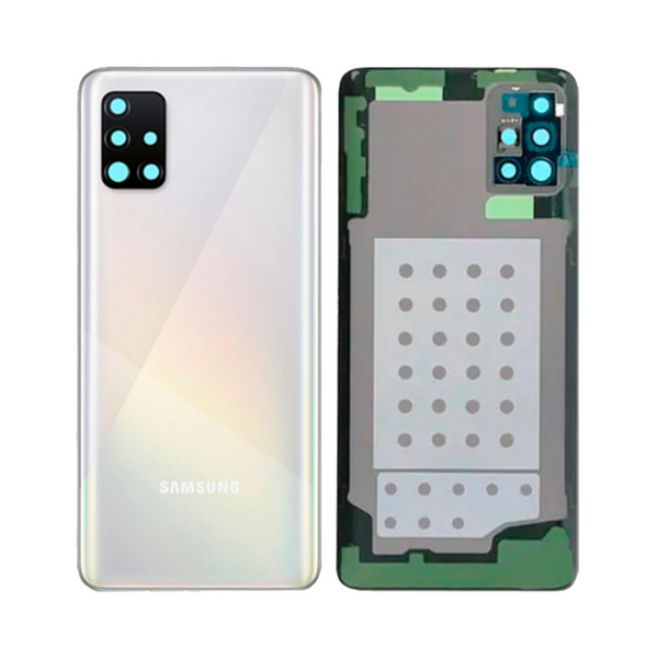 Vitre arrière Galaxy A51 – Blanc prismatique – Compatible Premium