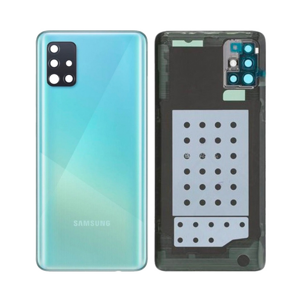 Vitre arrière Galaxy A51 – Bleu prismatique – Compatible Premium