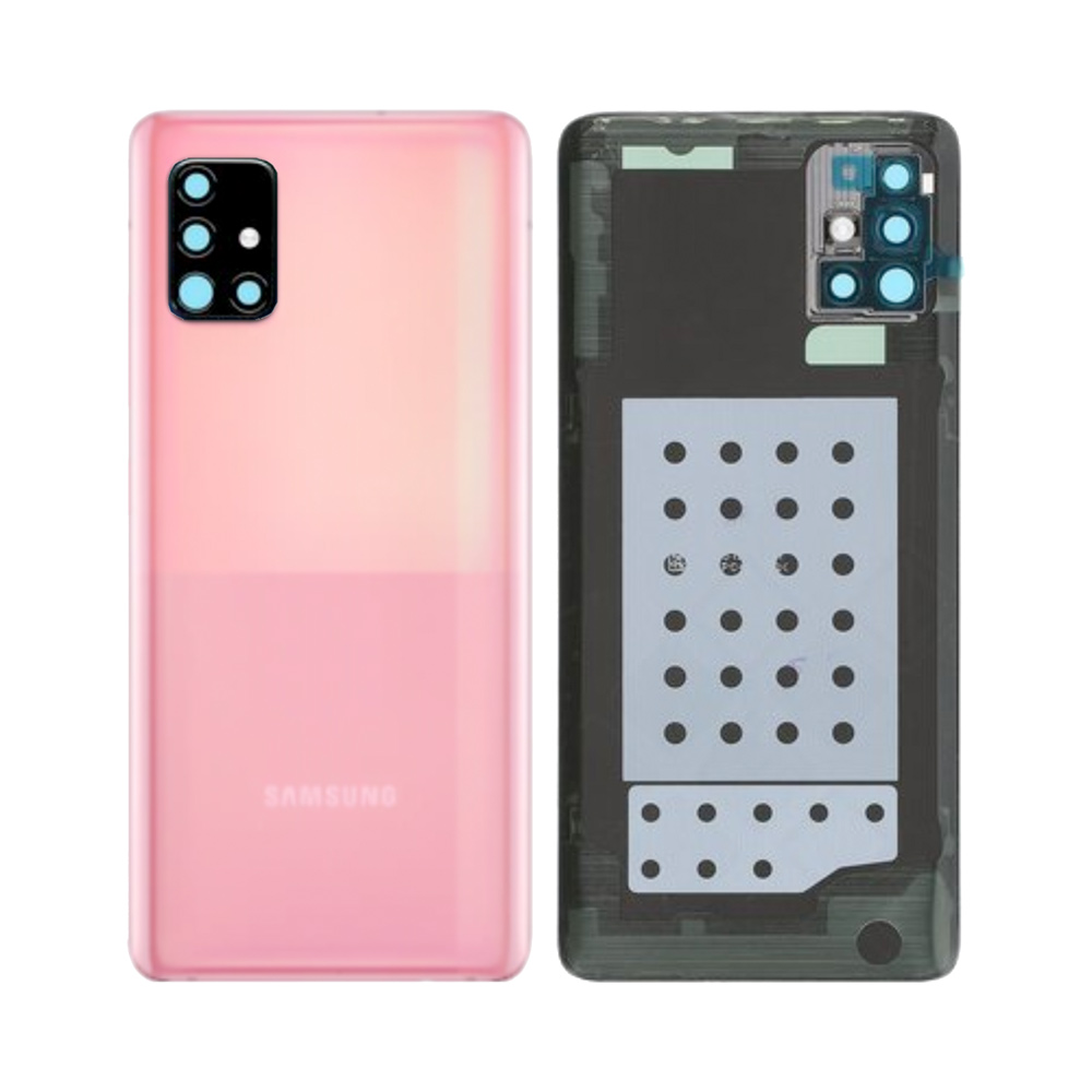 Vitre arrière Galaxy A51 – Rose prismatique – Compatible Premium
