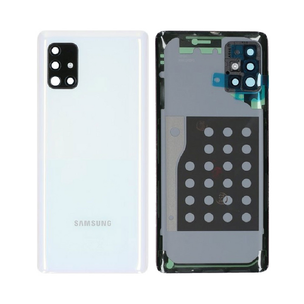 Vitre arrière Galaxy A51 5G – Blanc prismatique – Compatible Premium