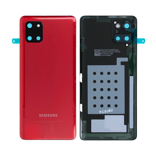 Vitre arrière Galaxy Note 10 Lite – Rouge – Compatible Premium