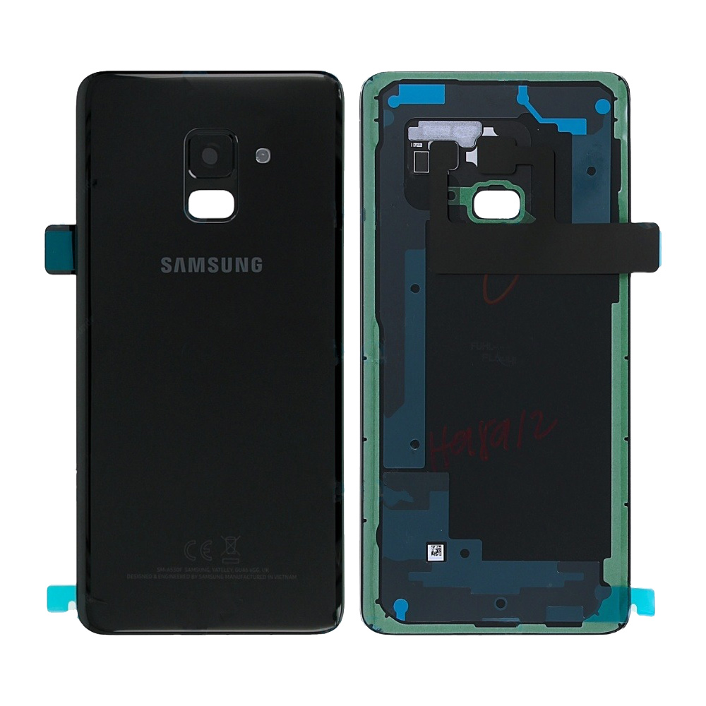 Vitre arrière Galaxy A8 2018 – Noir – Compatible Premium
