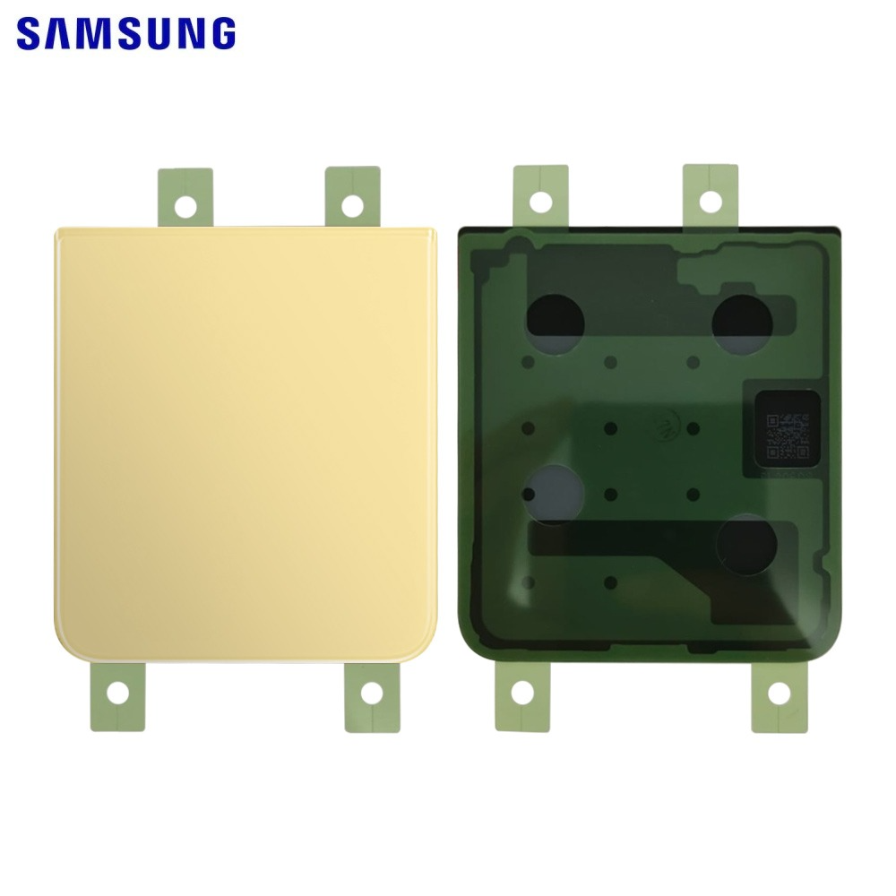 Vitre arrière Galaxy Z Flip 4 5G Inférieur – Jaune – Original Samsung (Service Pack)