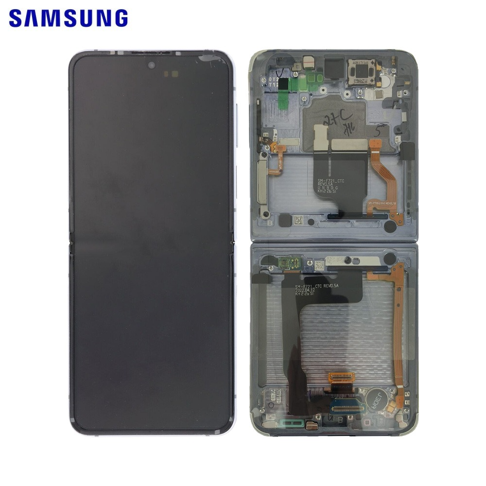 Écran complet Galaxy Z Flip 4 5G – Bleu – Original Samsung (Service Pack)