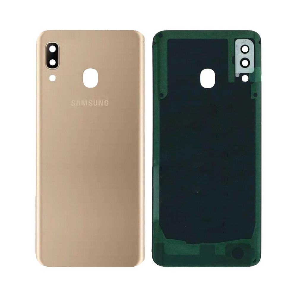 Vitre arrière Galaxy A20 – Or – Compatible Premium