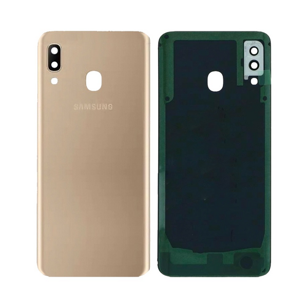 Vitre arrière Galaxy A20 – Or – Compatible Premium