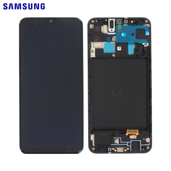 Écran complet Galaxy A20 – Noir – Original Samsung (Service Pack)