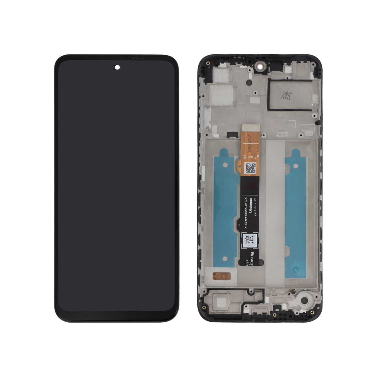 Écran complet Moto G31 – Noir – Compatible LCD (Incell) – avec châssis