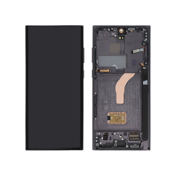 Écran complet Galaxy S22 Ultra – Noir – Qualité d'origine – avec châssis