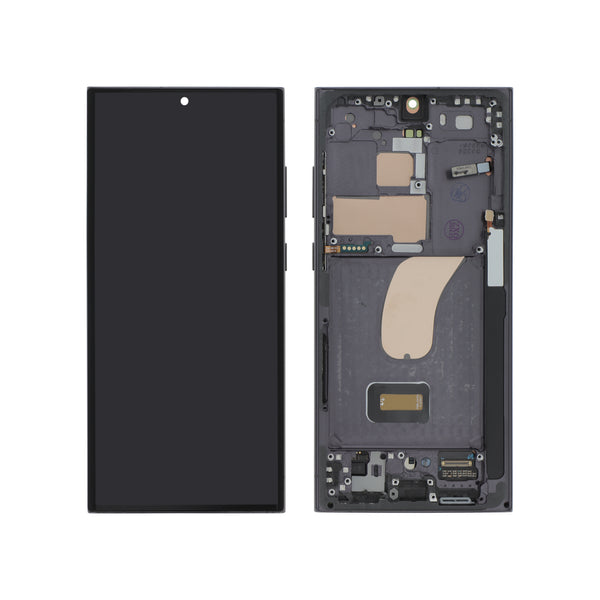 Écran complet Galaxy S23 Ultra – Noir – Qualité d'origine – avec châssis
