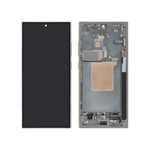 Écran complet Galaxy S24 Ultra – Titane Gris – Qualité d'origine – avec châssis